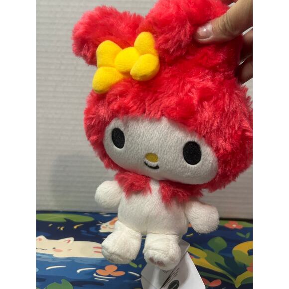 Sanrio My Melody Red Fuzzy Soft Plush Stuffed Animal Bunny Rabbit - Picture 8 of 11